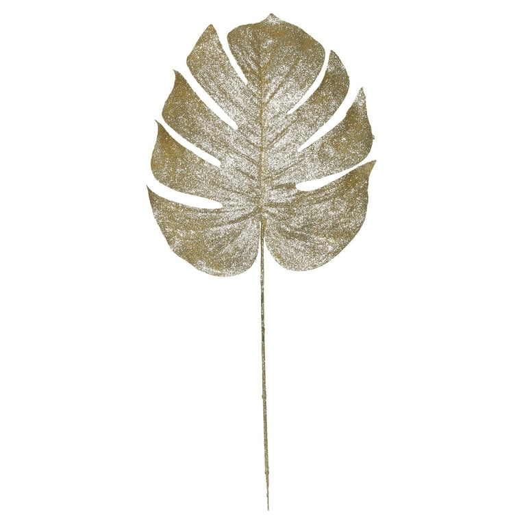Large Gold Glitter Monstera Leaf - Unique Home Decor Wall Art Decoration