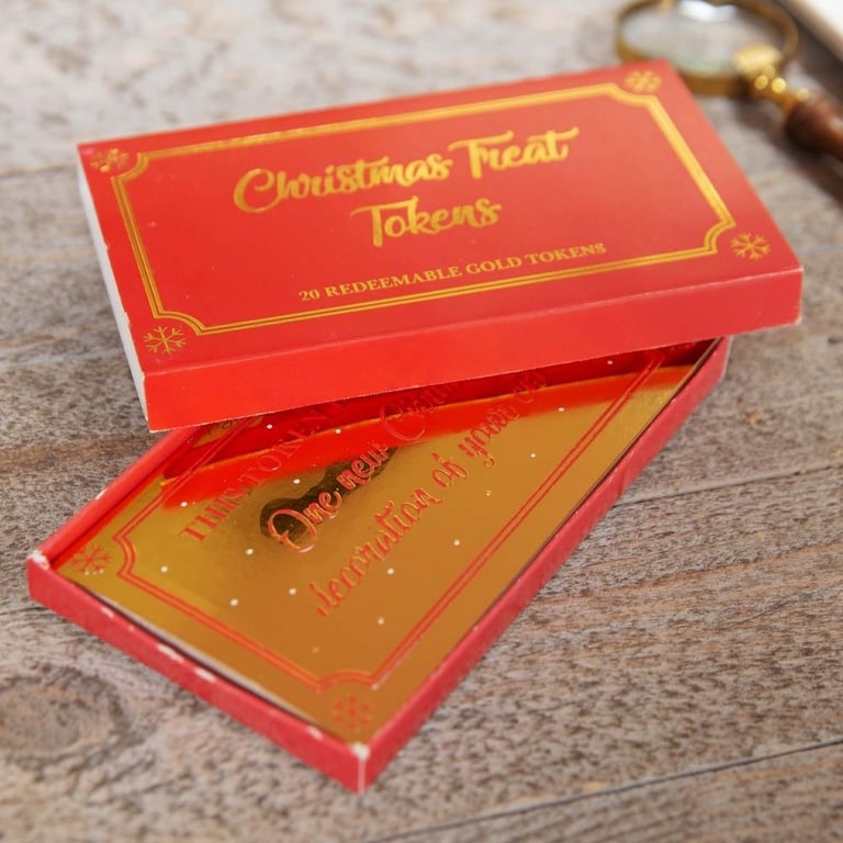 Gold Holiday Ornaments - Festive Token Set of 20 for Christmas Home Decor