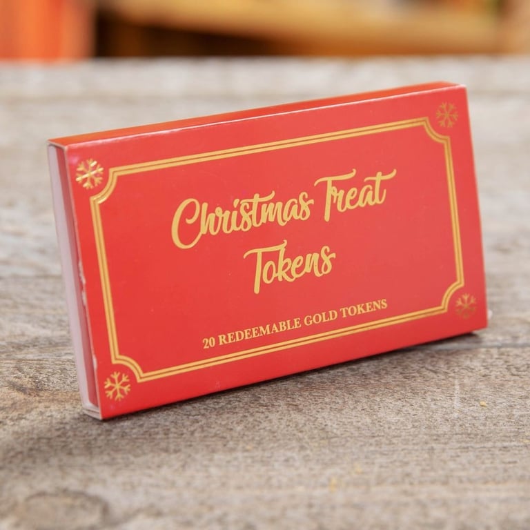 Gold Holiday Ornaments - Festive Token Set of 20 for Christmas Home Decor