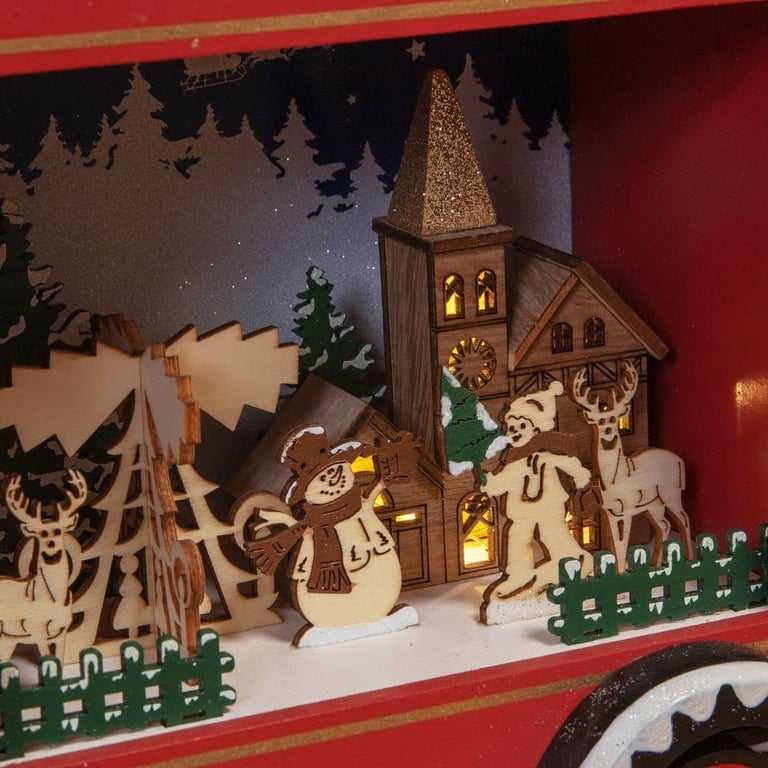 LED Light-Up Merry Christmas Truck Countdown Calendar Decoration