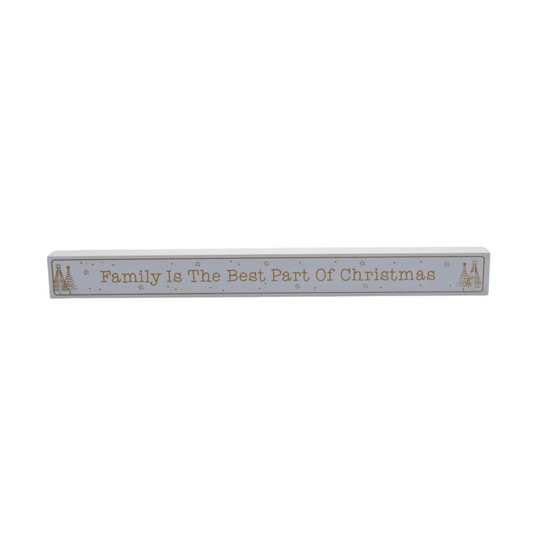 Family Is The Best Part of Christmas Plaque - Festive Holiday Home Decor Wall Art
