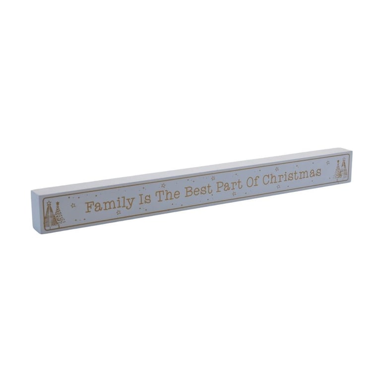 Family Is The Best Part of Christmas Plaque - Festive Holiday Home Decor Wall Art