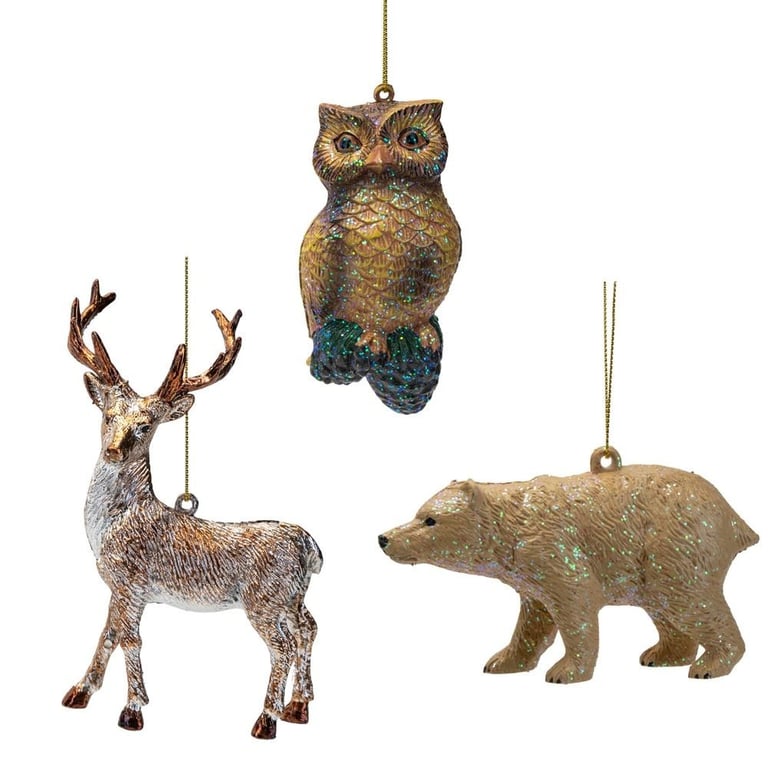 Assorted Animal Decorations - Reindeer, Owl, Giraffe Home Decor