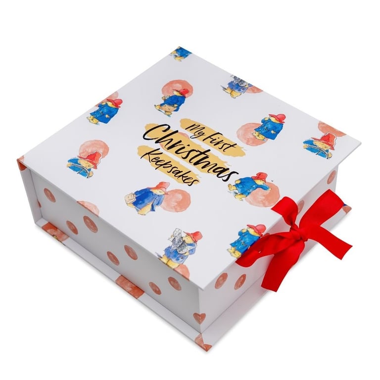 Paddington Babys First Christmas Keepsake Box - Enchanting Holiday Gift for Newborns and Families
