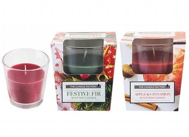 Christmas Glass Scented Candles - Elegant Holiday Fragrance for Home Decor
