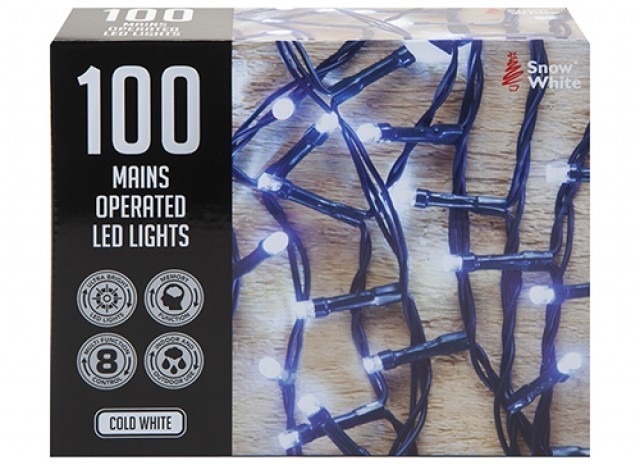 Cold-White Multi-Function Mains-Operated LED Lights - Bright Home Lighting Solution (100-Pack)
