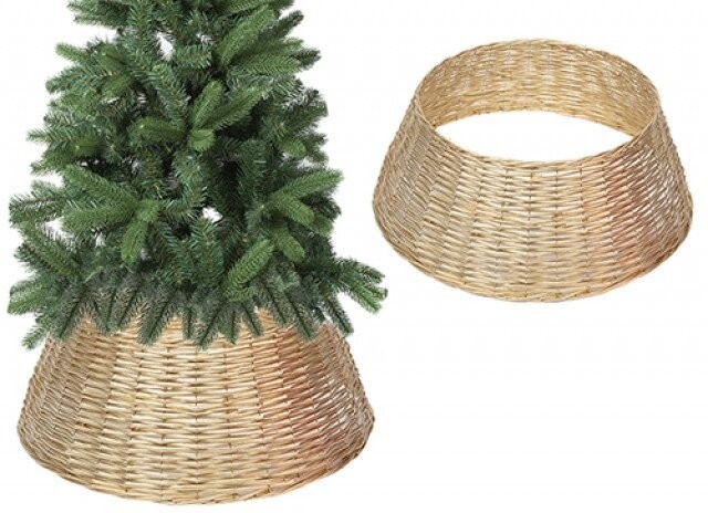 Gold Willow Christmas Tree Skirt - 70cm x 28cm Festive Home Decor Holiday Decoration