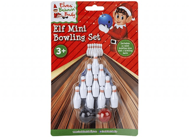 Mini Elf Ten Pin Bowling Set - Portable Home Bowling Kit for Kids and Adults
