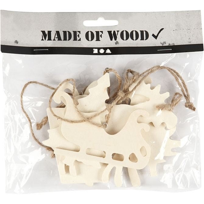 Wooden Christmas Ornaments - Handmade Holiday Decorations for Home & Garden