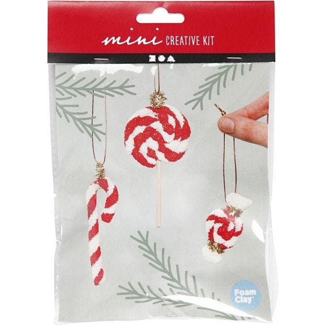 Mini Creative Kit - Candy Kane Christmas Decorations and Holiday Accessories Kit