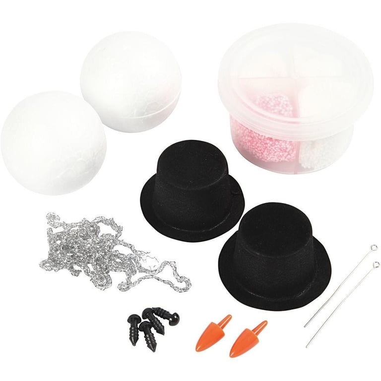 Mini Creative Kit - Cute Snowman DIY Holiday Decorations and Ornaments Craft Set