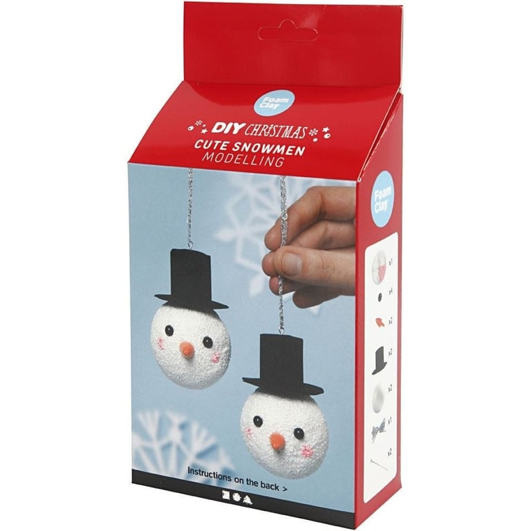Mini Creative Kit - Cute Snowman DIY Holiday Decorations and Ornaments Craft Set