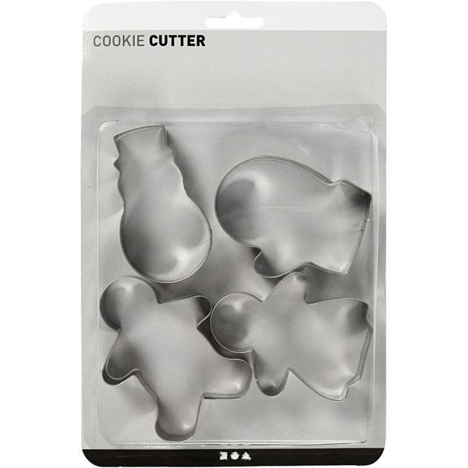 Snowman Glove Gingerbread Cookie Cutters Set - Baking Supplies for Holiday Treats