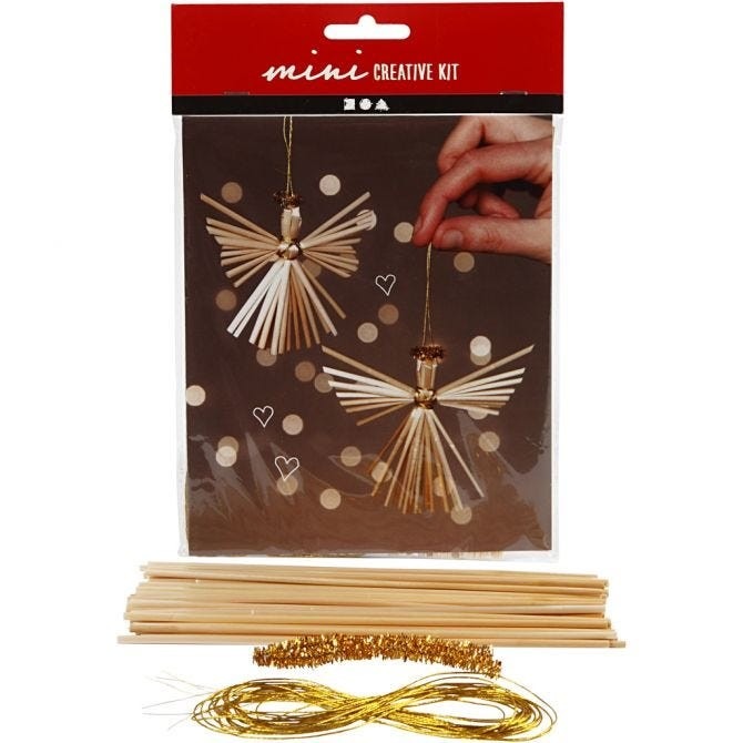 Straw Angel Mini Kit - Artisanal Home Decor Garden Decoration