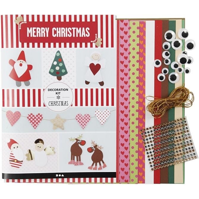 Christmas Decorating Kit - DIY Holiday Home Decor and Handmade Ornaments Set