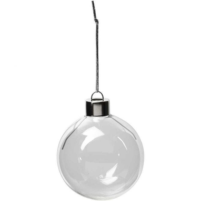 Large Glass Baubles - Festive Home Decor Ornaments Set of 8