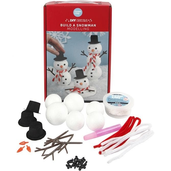 Creative Kit - Build a Snowman Winter Craft Home Decoration Set