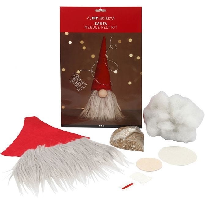 Scandinavian DIY Santa Gnome Homecraft Kit - Handmade Holiday Ornament