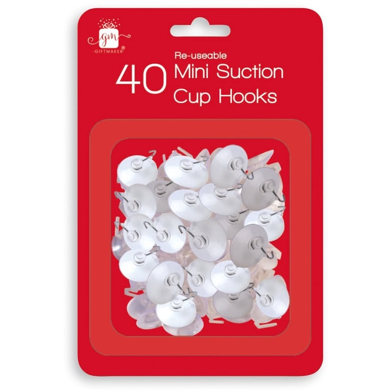 Mini Suction Cups - Pack of 40 for Home Organization and Bathroom Accessory Solutions
