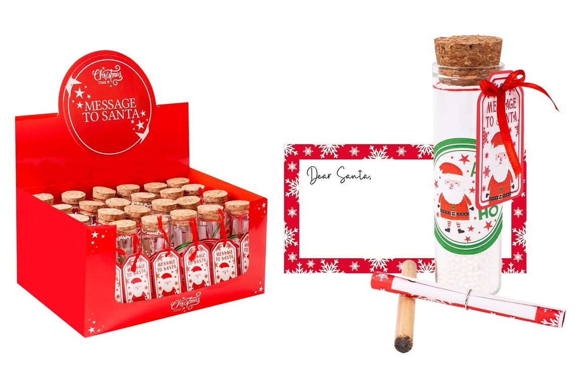 Personalized Message to Santa Bottle - Unique Holiday Decoration Gift Idea