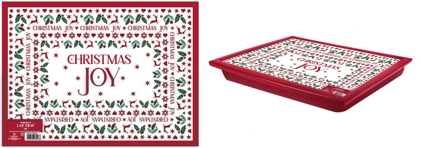 Christmas Joy Lap Tray - Festive Home Decor and Holiday Gift Idea
