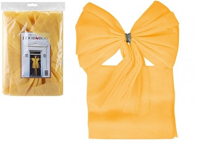 Luxury Gold DIY Door Bow - Rustic Home Decor Kit with Gold Hardware