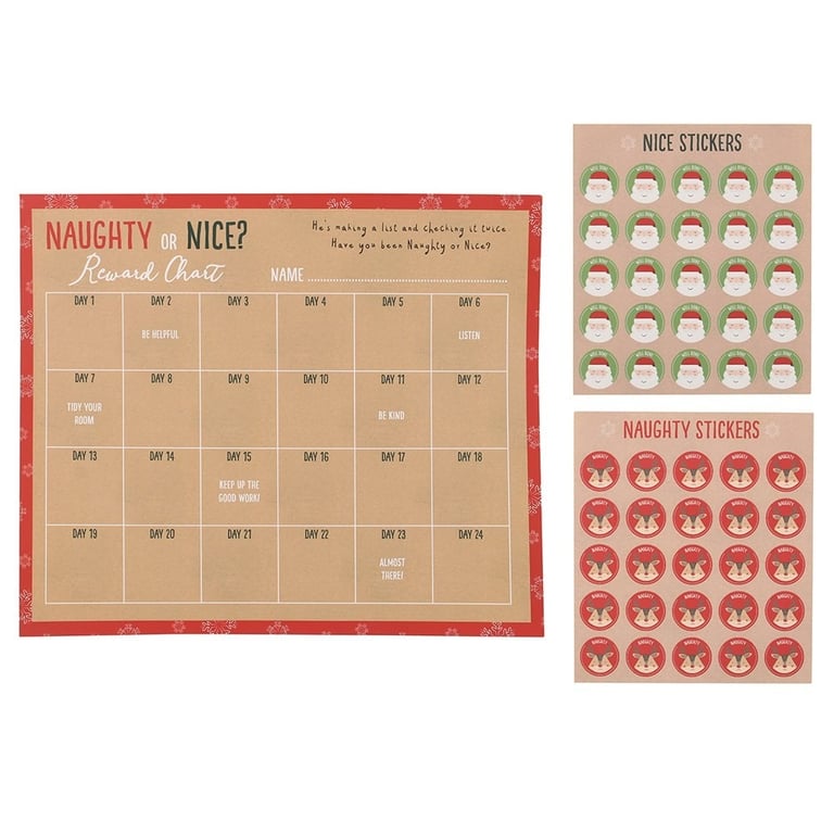 Naughty and Nice Reward Chart - Effective Parenting Tool for Kids Behavior Management