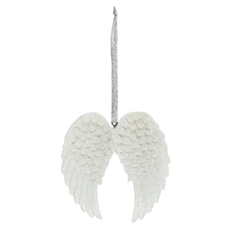 Double Glitter Angel Wing Hanging Decoration - Double-Sided Sparkling Wings for Home & Christmas Party Decorations