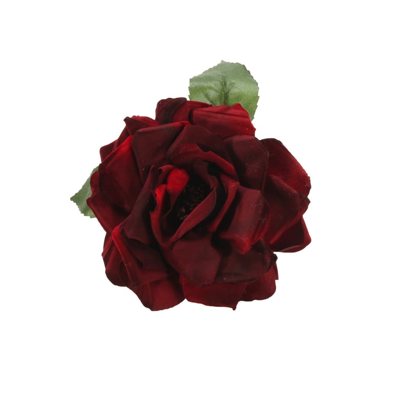 Burgundy Rose Plush Cushion with Clip - Home Decor Accessory