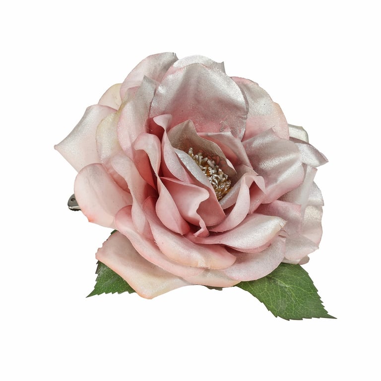 Beauty Rose Plush with Clip - Floral Home Accessory for Bathroom Decoration and Vanity Decor