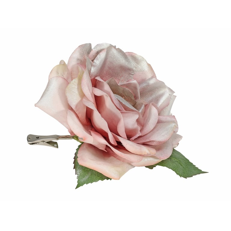 Beauty Rose Plush with Clip - Floral Home Accessory for Bathroom Decoration and Vanity Decor