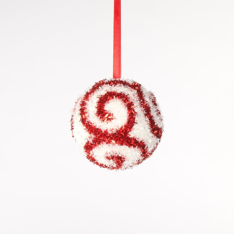 Candyland Decorative Bauble - 10cm Festive Christmas Decoration Ornament for Home Decoration