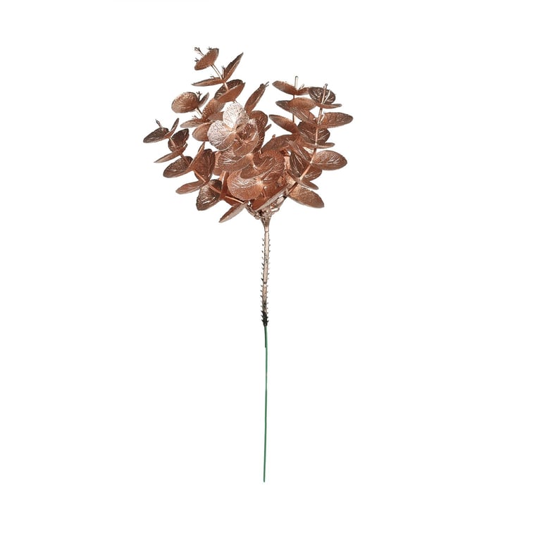 Large Metallic Rose Gold Eucalyptus Pick - Elegant Home and Garden Decoration