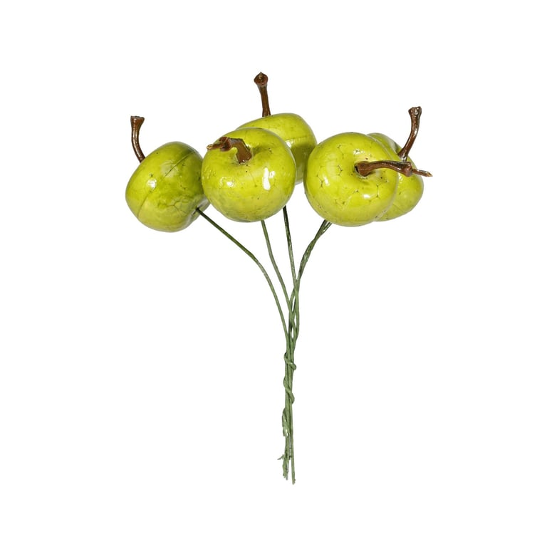 Green Apple Bunch Pick - Fresh Fruit Bowl Decoration for Home and Kitchen
