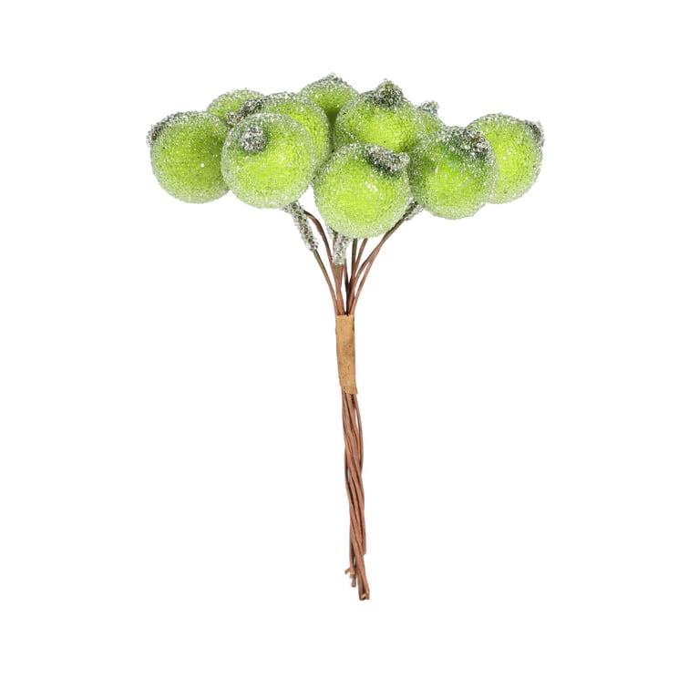 Frosted Berry Bunch Green Decor 18cm Dia Indoor Plant Home & Garden Decoration