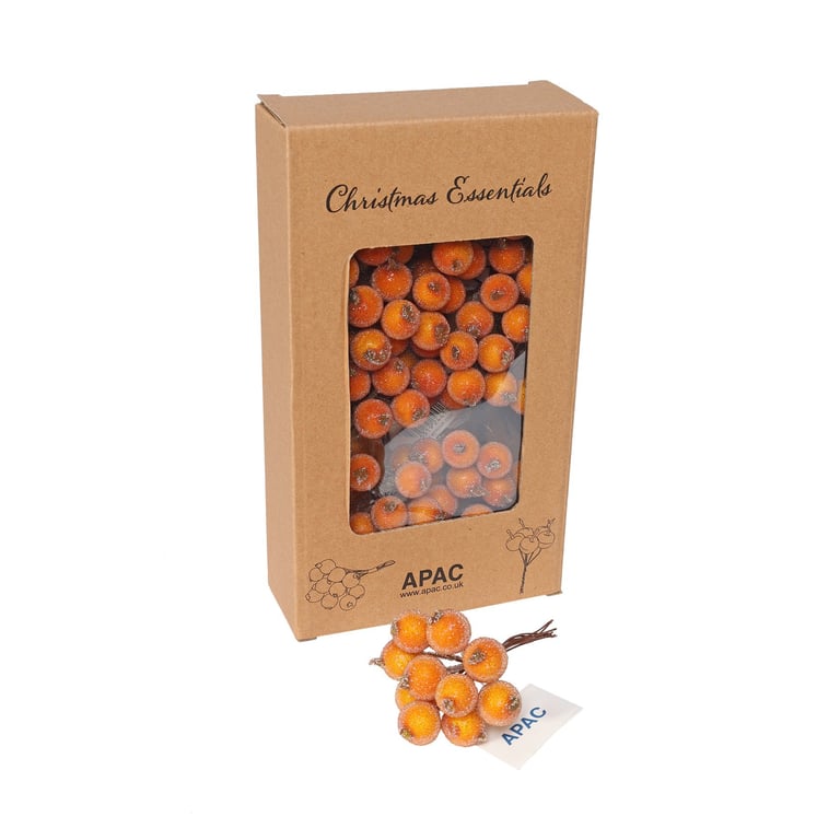 Frosted Berry Bunch - Fresh Orange Decor for Home & Garden
