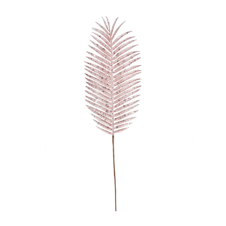 Pink Glitter Palm Leaf Wall Decoration - 70cm Indoor Plant Decor for Home and Garden
