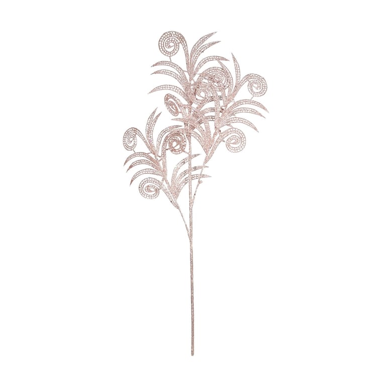 Pink Glitter Swirl Stem - 75cm Home Decor and Garden Decoration Accent