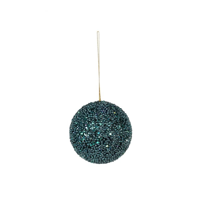 10cm Peacock Glitter Bauble - Sparkling Home Decor Decoration for Christmas or Anytime Use