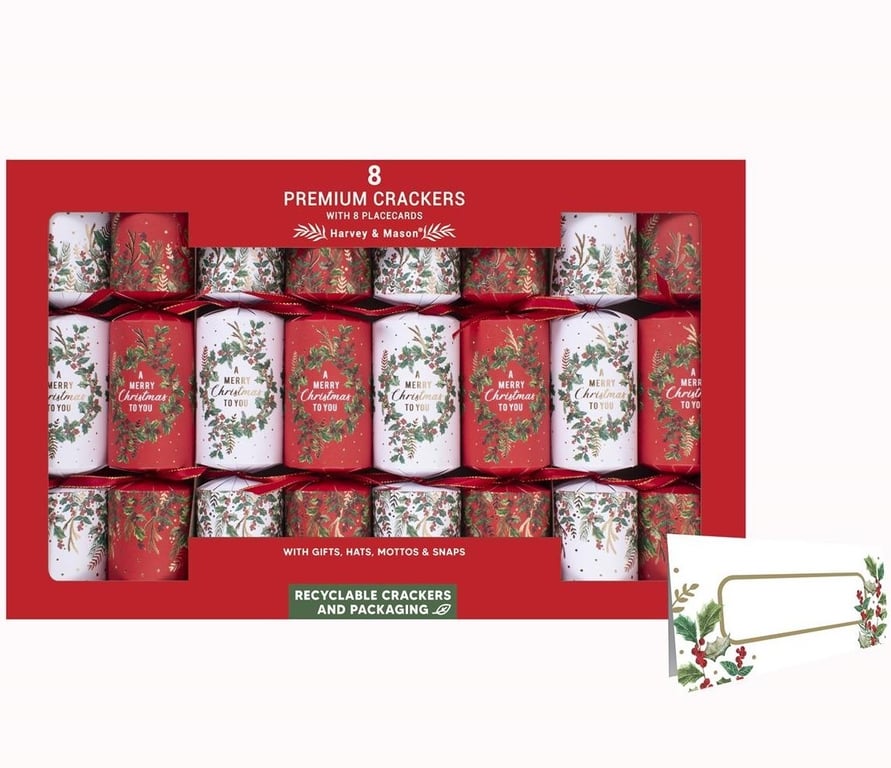 8 Inch Premium Wreath Crackers - Elegant Home Decor and Party Supplies
