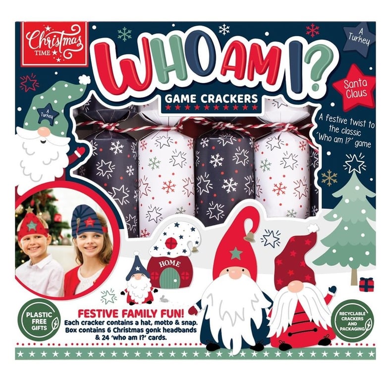 Who Am I? 9 Inch Game Crackers - Fun Interactive Party Games for Social Gatherings