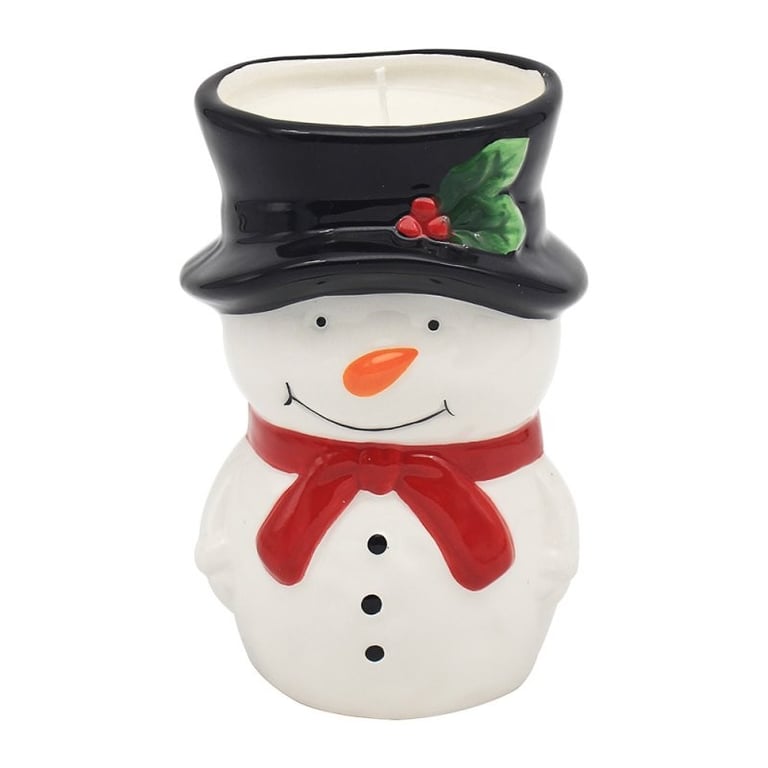 Winter Scented Snowman Candle - Indoor Holiday Home Decor Decoration