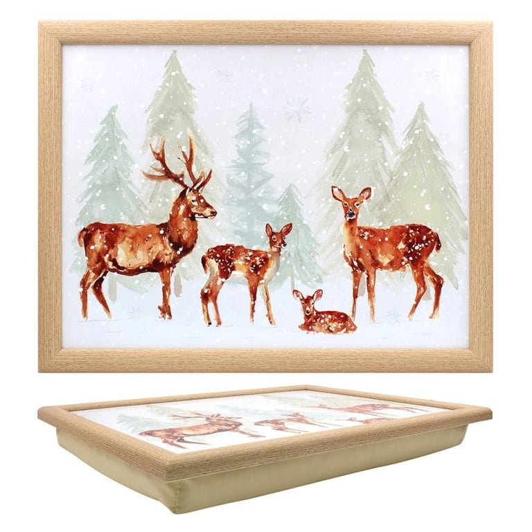Winter Forest Laptray - Modern Indoor Plant Stand & Home Decor Organizer