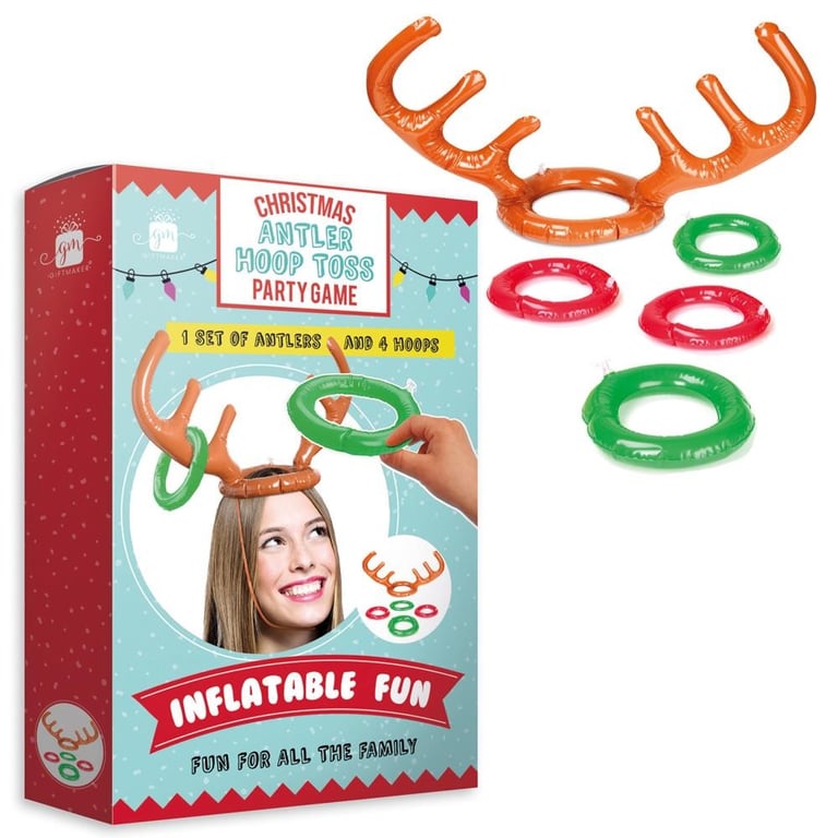 Antler Hoop Toss Party Game - Fun Outdoor Nature-Themed Backyard Holiday Entertainment