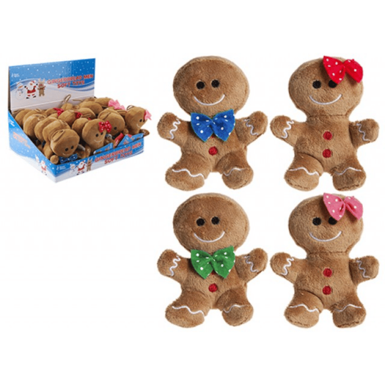 Mini Gingerbread Plush - Assorted Holiday Decorations and Christmas Ornaments for Home Decoration