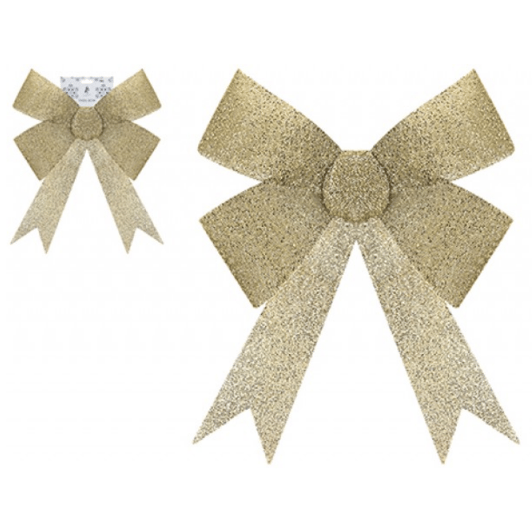 Gold Gift Bow - Elegant Home Decor and Wedding Decoration Accessory, 37 x 49 x 13cm