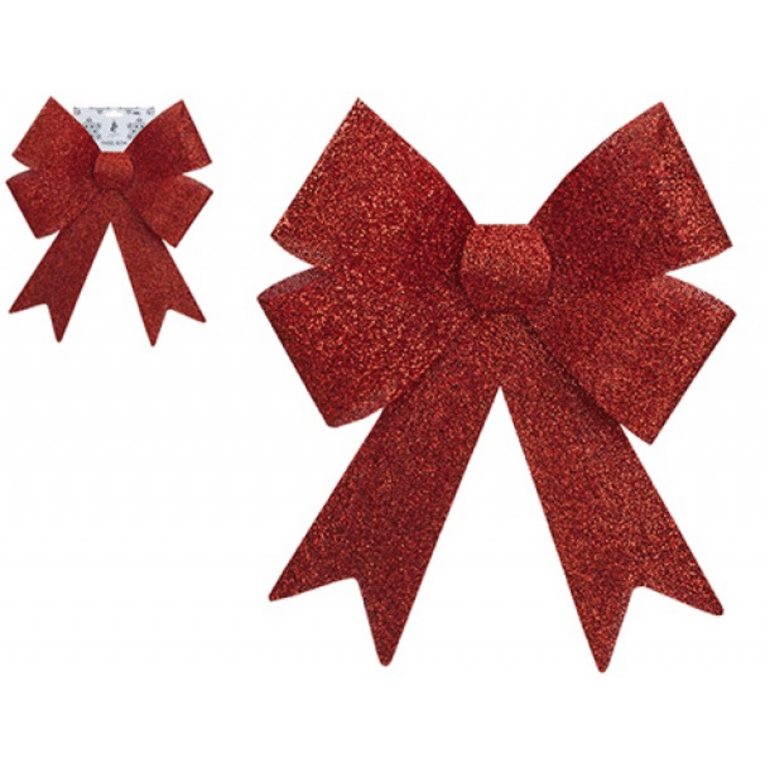 Large Red Gift Bow - 37 x 49 x 13cm, Perfect Home Decor and Holiday Decoration Accessory