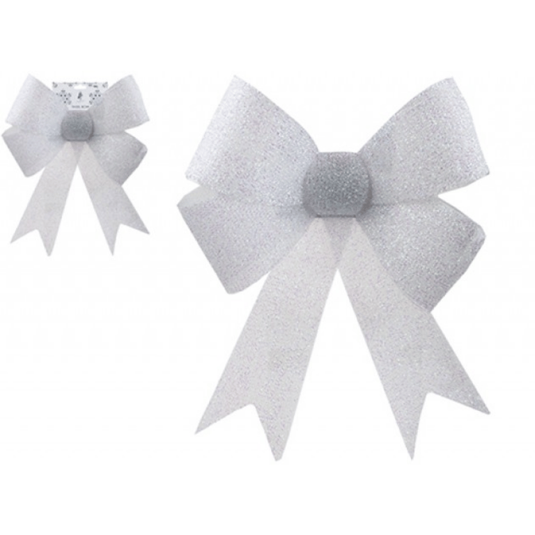 Large White Gift Bow - Elegant Home Decor and Wedding Decoration Accessory (37x49x13cm)