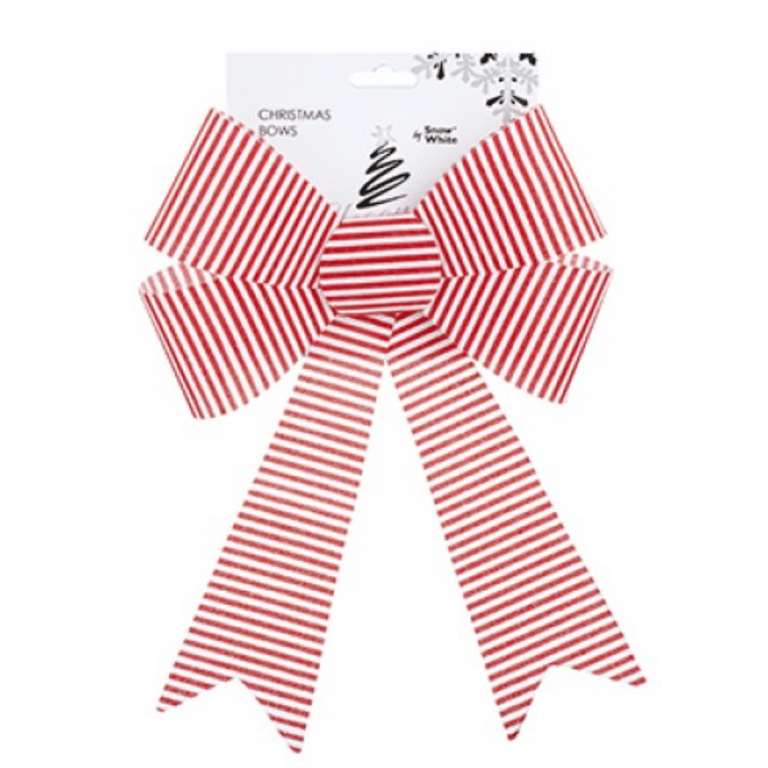 Candy Stripe Gift Bow - Decorative Ribbon for Party Decoration and Home Decor