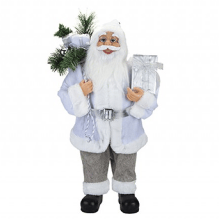 Luxury 60cm Grey Standing Santa for Home Decorations